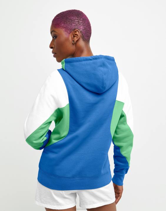 Champion ženske colorblock pulover s kapuco z več logotipi 2B841018 odiseja multi