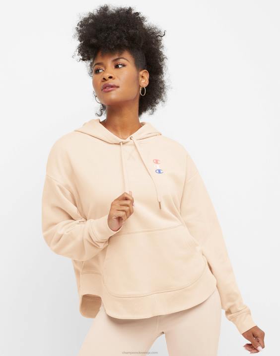 Champion ženske kampus pulover s kapuco iz francoskega frotirja tri-c 2B841015 sveža porjavelost