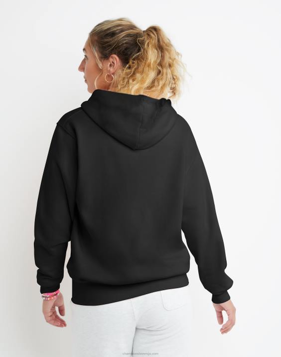 Champion ženske klasičen oversized pulover s kapuco c 2B841962 Črna
