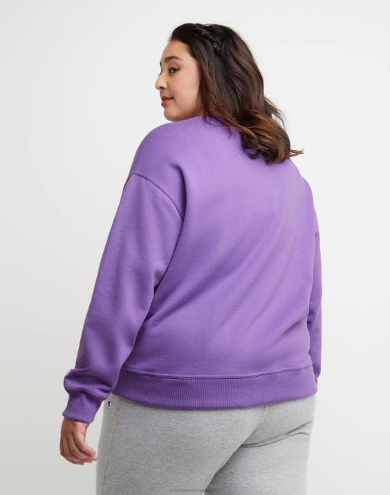 Champion ženske plus posadka iz flisa powerblend z logotipom scenarija 2B841636 ustvarjalna sleza