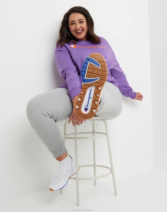 Champion ženske plus posadka iz flisa powerblend z logotipom scenarija 2B841636 ustvarjalna sleza