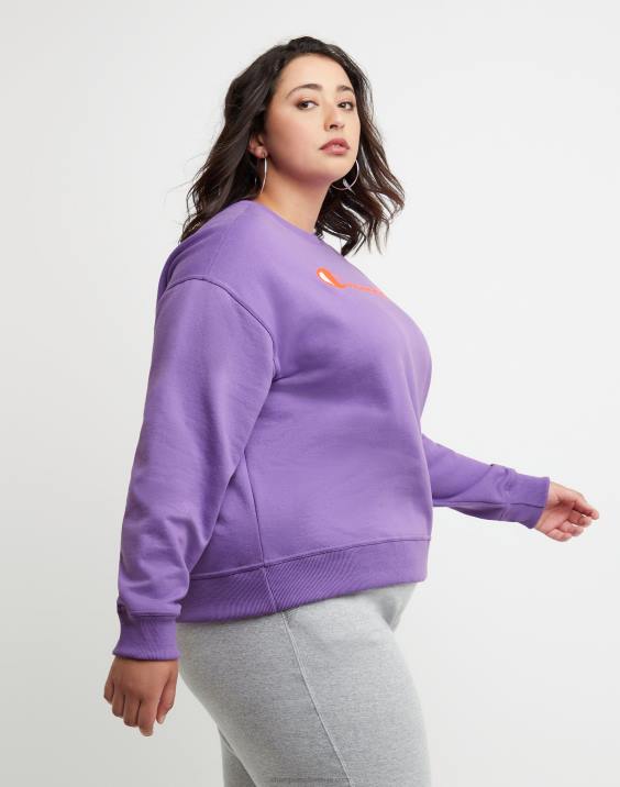 Champion ženske plus posadka iz flisa powerblend z logotipom scenarija 2B841636 ustvarjalna sleza