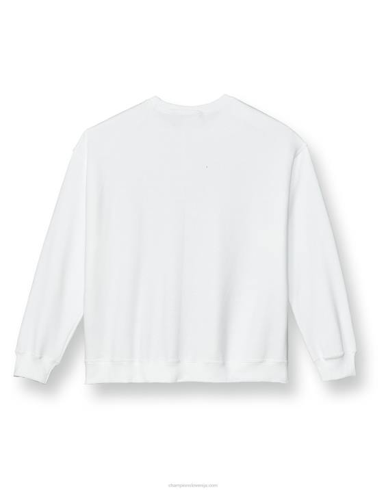 Champion ženske plus posadka iz flisa powerblend z logotipom scenarija 2B841638 bela