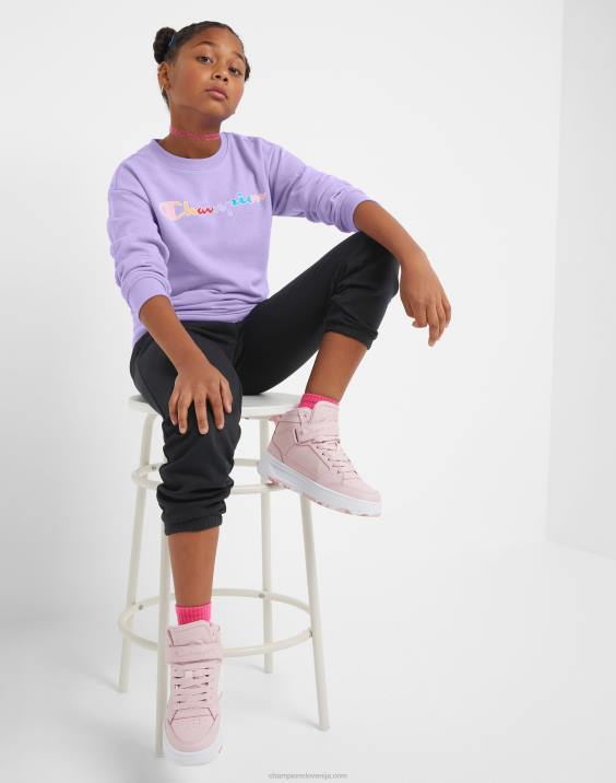 Championklasična mavrična pisava francoskega frotirja za velika dekleta 2B841774 slano vijolična