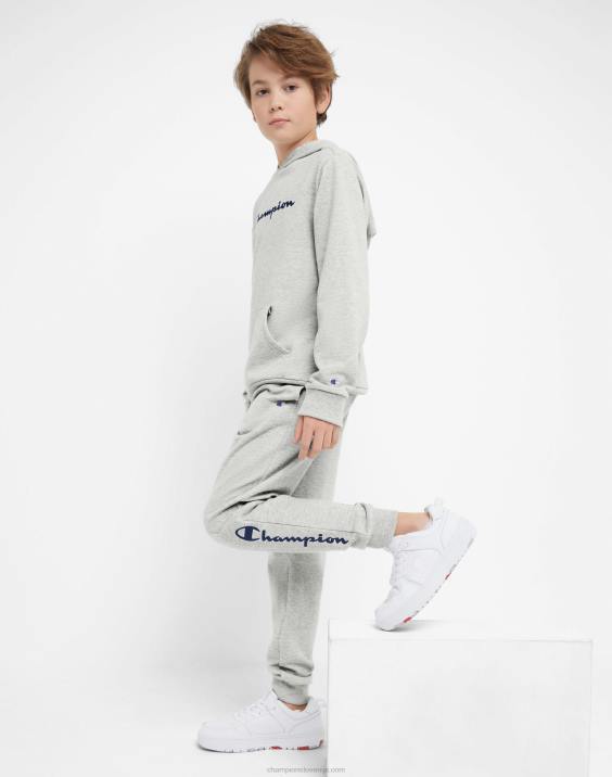Championvelike otroške francoske jogger hlače za fante classic script 25\" 2B841904 oksfordsko sivo resje