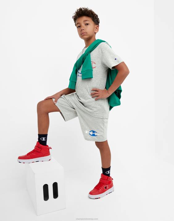 Championfantovske bombažne kratke hlače icon c 8\" 2B841870 oksfordsko sivo resje