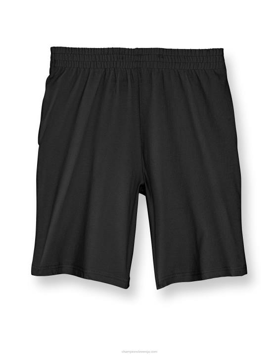 Championvelike otroške bombažne fantovske kratke hlače c logotipom 8\" 2B841862 Črna