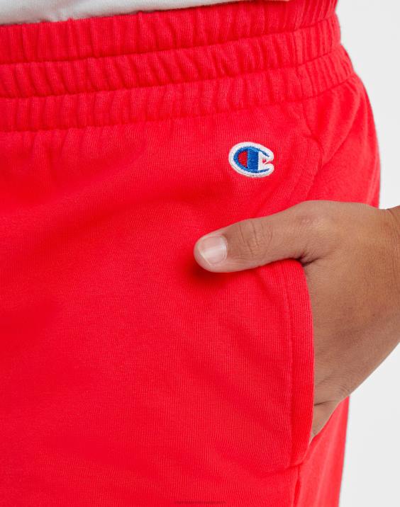 Championvelike otroške bombažne fantovske kratke hlače c logotipom 8\" 2B841863 škrlat
