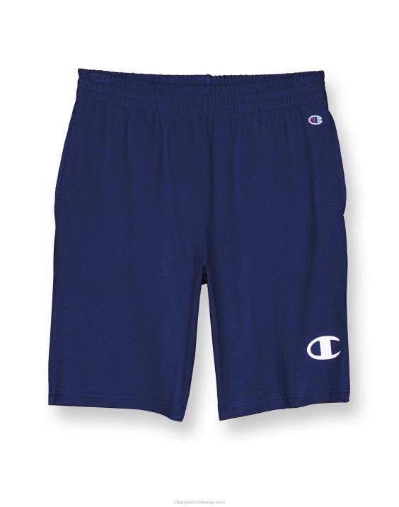 Championvelike otroške bombažne fantovske kratke hlače c logotipom 8" 2B841864 atletska mornarica
