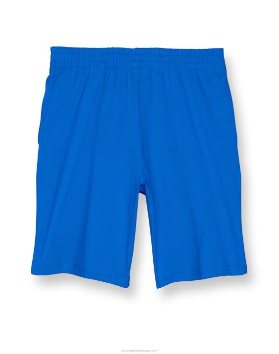 Championvelike otroške bombažne fantovske kratke hlače c logotipom 8\" 2B841865 bozzetto modra