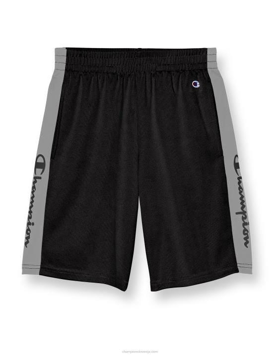 Championvelike otroške deške kratke hlače colorblock 8" 2B841874 črna/beton