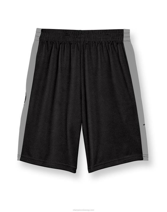 Championvelike otroške deške kratke hlače colorblock 8\" 2B841874 črna/beton