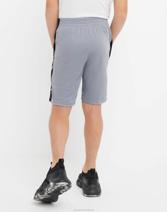 Championvelike otroške deške kratke hlače colorblock 8\" 2B841875 beton/črna