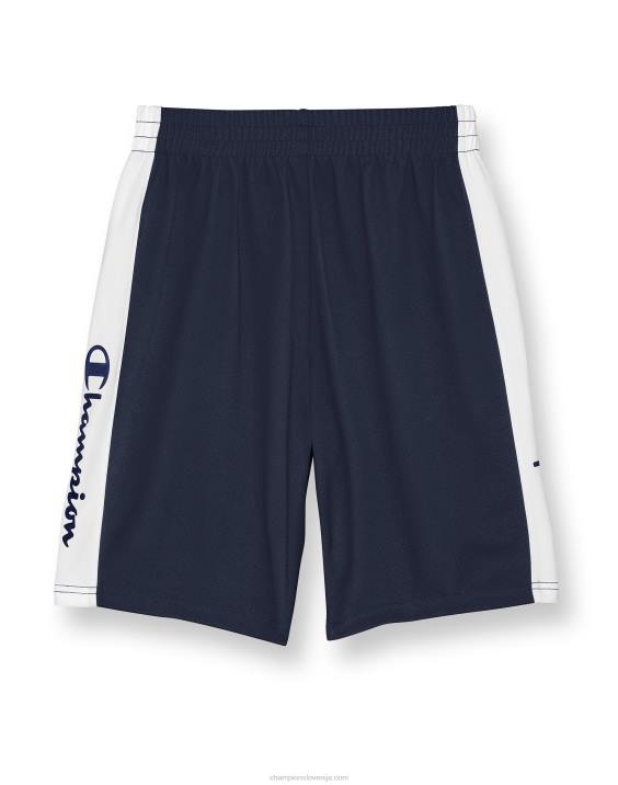 Championvelike otroške deške kratke hlače colorblock 8\" 2B841876 mornarsko/bela