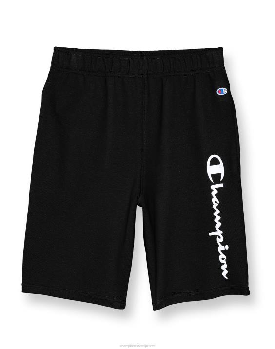 Championvelike otroške kratke hlače iz francoskega frotirja classic script 8" 2B841886 Črna