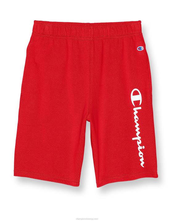 Championvelike otroške kratke hlače iz francoskega frotirja classic script 8" 2B841887 škrlat