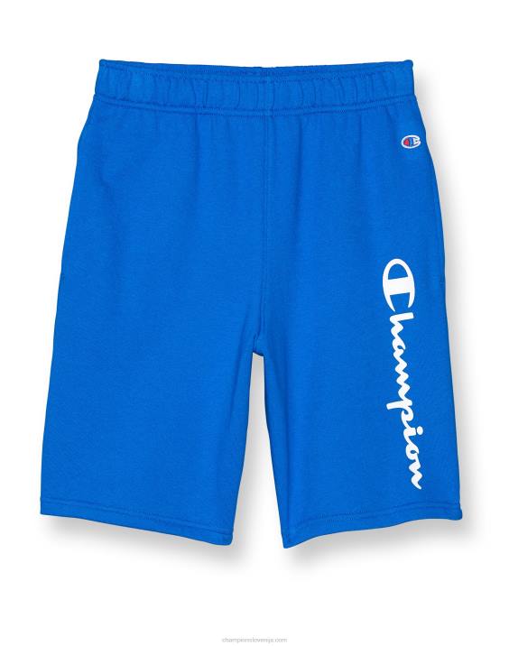 Championvelike otroške kratke hlače iz francoskega frotirja classic script 8" 2B841888 bozzetto modra