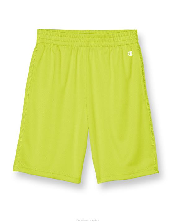 Championvelike otroške kratke hlače z odsevnim c logotipom 8" 2B841880 limetada