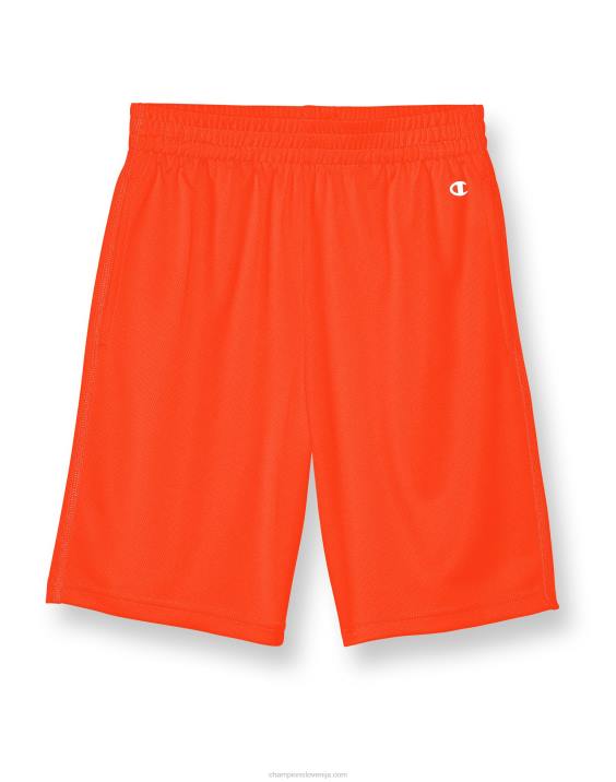 Championvelike otroške kratke hlače z odsevnim c logotipom 8" 2B841881 dinamična oranžna