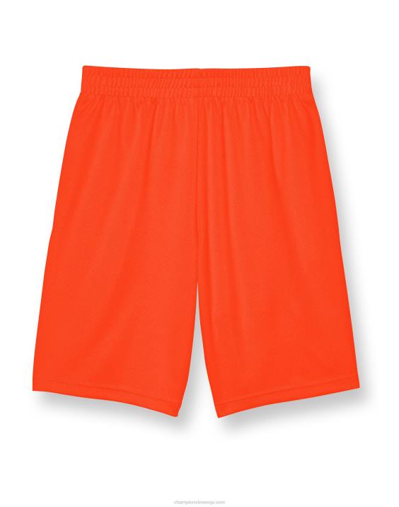 Championvelike otroške kratke hlače z odsevnim c logotipom 8\" 2B841881 dinamična oranžna