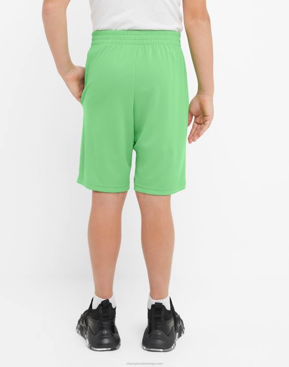 Championvelike otroške kratke hlače z odsevnim c logotipom 8\" 2B841882 bujno zelena