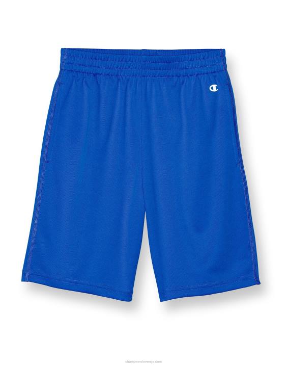 Championvelike otroške kratke hlače z odsevnim c logotipom 8" 2B841883 živeti v modrem