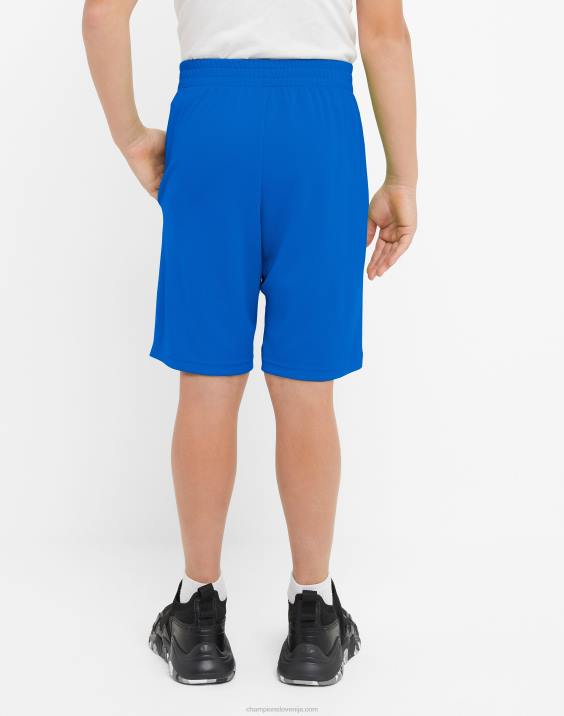 Championvelike otroške kratke hlače z odsevnim c logotipom 8\" 2B841883 živeti v modrem