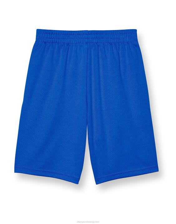 Championvelike otroške kratke hlače z odsevnim c logotipom 8\" 2B841883 živeti v modrem