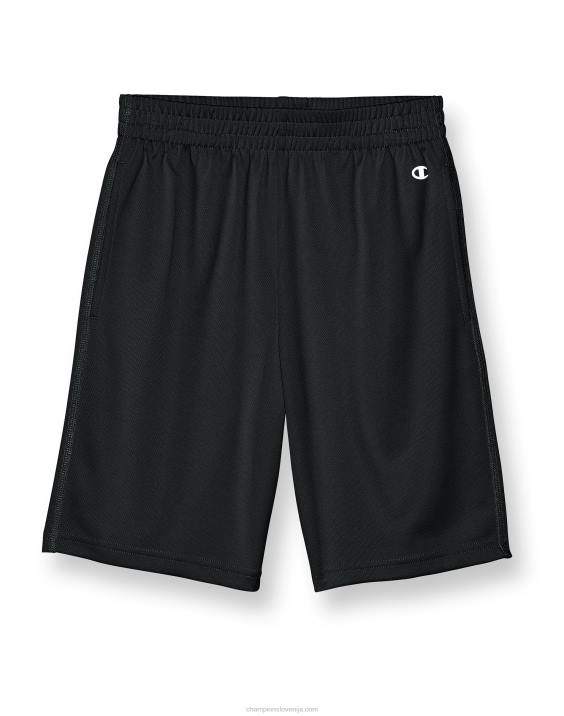 Championvelike otroške kratke hlače z odsevnim c logotipom 8" 2B841884 Črna