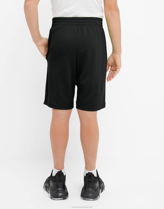 Championvelike otroške kratke hlače z odsevnim c logotipom 8\" 2B841884 Črna