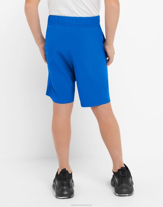 Championvelike otroške tkane fantovske kratke hlače, ki odvajajo vlago, odsevni c logotip 7\" 2B841878 živeti v modrem