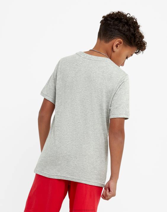 Championvelika otroška fantovska majica s kratkimi rokavi, napis nad velikim c 2B841855 oksfordsko sivo resje