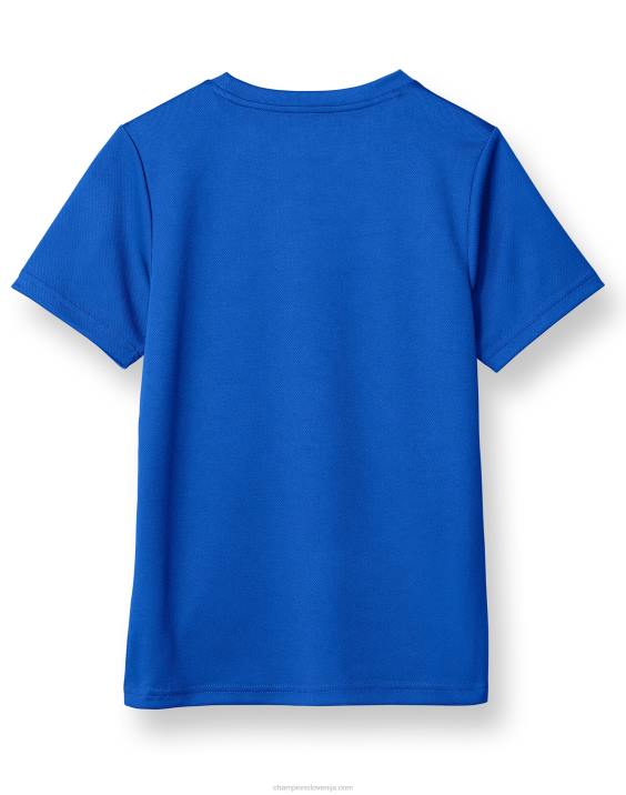 Championvelika otroška fantovska majica s kratkimi rokavi s klasičnim scenarijem 2B841858 živeti v modrem