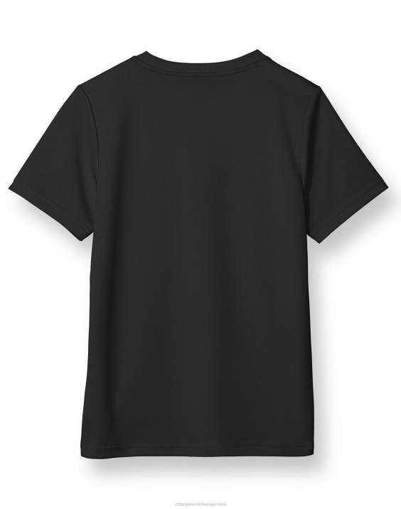 Championvelika otroška fantovska majica s kratkimi rokavi s klasičnim scenarijem 2B841860 Črna