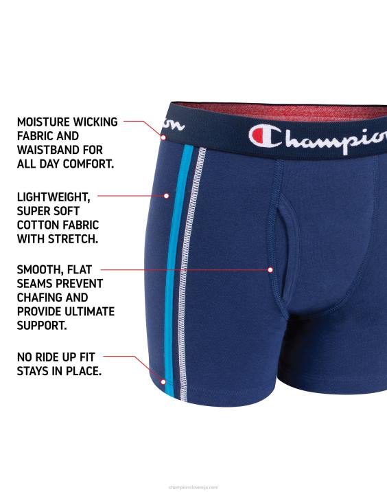 Championfantovske bombažne, raztegljive boksarice 4 pari 2B841914 sortirano