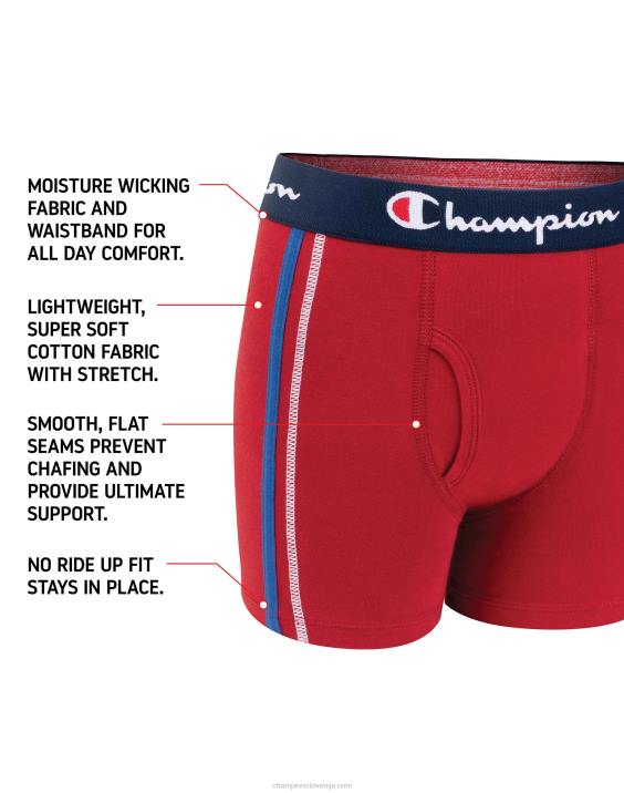 Championfantovske bombažne, raztegljive boksarice 4 pari 2B841915 sortirano